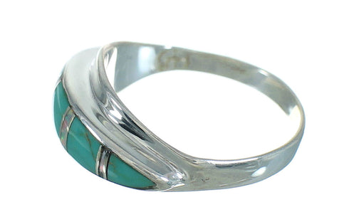 Authentic Sterling Silver Turquoise And Opal Inlay Ring Size 5 RX84955